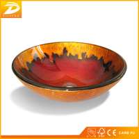 Hangzhou Import And Export India Style Tempered Glass Vanity Bowls Glass Wash Basin